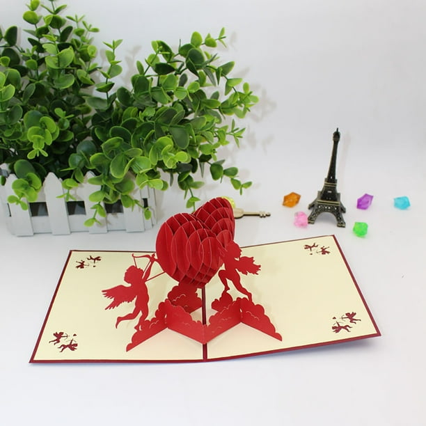 3D Popup Greeting card Traditional Oriental garden Birthday Anniversary Love 06